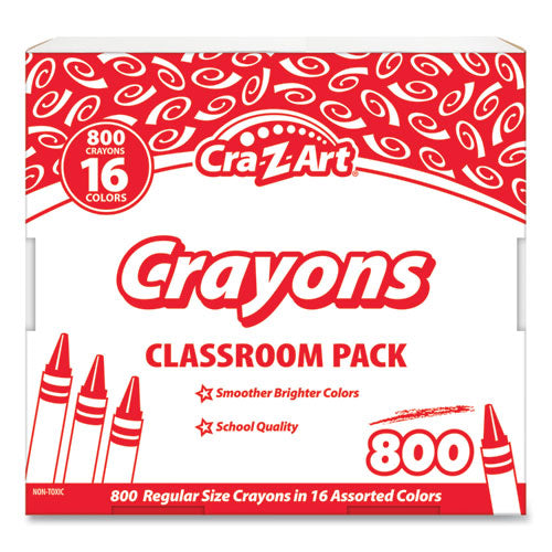 Cra-Z-Art® wholesale. Crayons, 16 Assorted Colors, 800-pack. HSD Wholesale: Janitorial Supplies, Breakroom Supplies, Office Supplies.