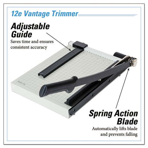 Dahle® wholesale. Vantage Guillotine Paper Trimmer-cutter, 15 Sheets, 12" Cut Length. HSD Wholesale: Janitorial Supplies, Breakroom Supplies, Office Supplies.