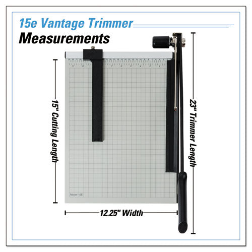 Dahle® wholesale. Vantage Guillotine Paper Trimmer-cutter, 15 Sheets, 15" Cut Length. HSD Wholesale: Janitorial Supplies, Breakroom Supplies, Office Supplies.