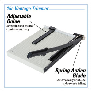 Dahle® wholesale. Vantage Guillotine Paper Trimmer-cutter, 15 Sheets, 15" Cut Length. HSD Wholesale: Janitorial Supplies, Breakroom Supplies, Office Supplies.