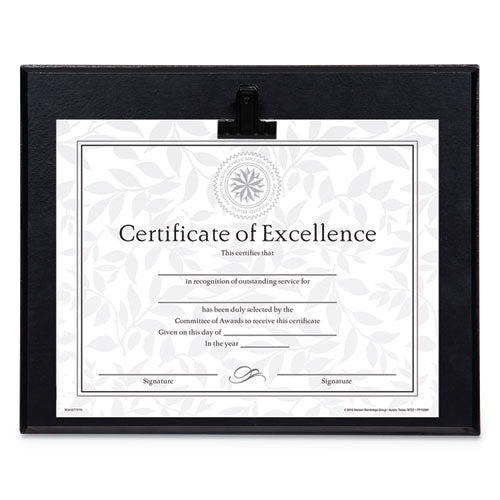 DAX® wholesale. Plaque With Metal Clip, Wood, 8 1-2 X 11 Insert, Black. HSD Wholesale: Janitorial Supplies, Breakroom Supplies, Office Supplies.