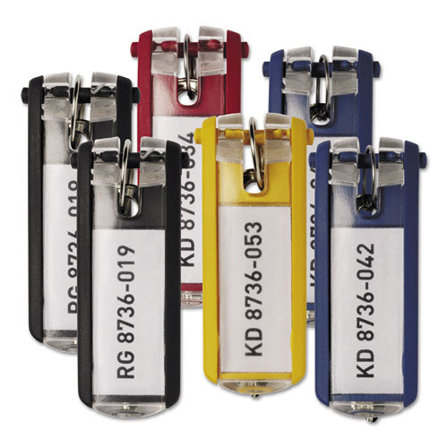 Durable® wholesale. Key Tags For Locking Key Cabinets, Plastic, 1 1-8 X 2 3-4, Assorted, 24-pack. HSD Wholesale: Janitorial Supplies, Breakroom Supplies, Office Supplies.