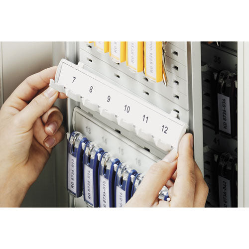 Durable® wholesale. Locking Key Cabinet, 36-key, Brushed Aluminum, Silver, 11 3-4 X 4 5-8 X 11. HSD Wholesale: Janitorial Supplies, Breakroom Supplies, Office Supplies.