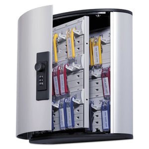 Durable® wholesale. Locking Key Cabinet, 36-key, Brushed Aluminum, Silver, 11 3-4 X 4 5-8 X 11. HSD Wholesale: Janitorial Supplies, Breakroom Supplies, Office Supplies.