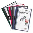 Durable® wholesale. Vinyl Duraclip Report Cover W-clip, Letter, Holds 30 Pages, Clear-red, 25-box. HSD Wholesale: Janitorial Supplies, Breakroom Supplies, Office Supplies.