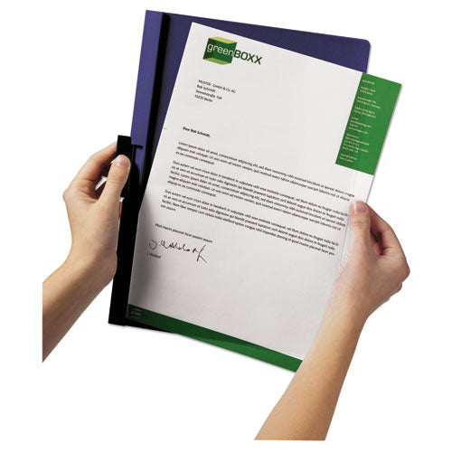Durable® wholesale. Vinyl Duraclip Report Cover W-clip, Letter, Holds 30 Pages, Clear-red, 25-box. HSD Wholesale: Janitorial Supplies, Breakroom Supplies, Office Supplies.