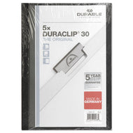 Durable® wholesale. Duraclip Report Cover, 8 9-10 X 11 1-5, Clear, 5-pack. HSD Wholesale: Janitorial Supplies, Breakroom Supplies, Office Supplies.