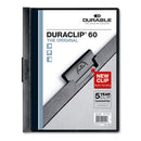 Durable® wholesale. Vinyl Duraclip Report Cover W-clip, Letter, Holds 60 Pages, Clear-black, 25-box. HSD Wholesale: Janitorial Supplies, Breakroom Supplies, Office Supplies.