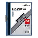Durable® wholesale. Vinyl Duraclip Report Cover, Letter, Holds 60 Pages, Clear-dark Blue, 25-box. HSD Wholesale: Janitorial Supplies, Breakroom Supplies, Office Supplies.