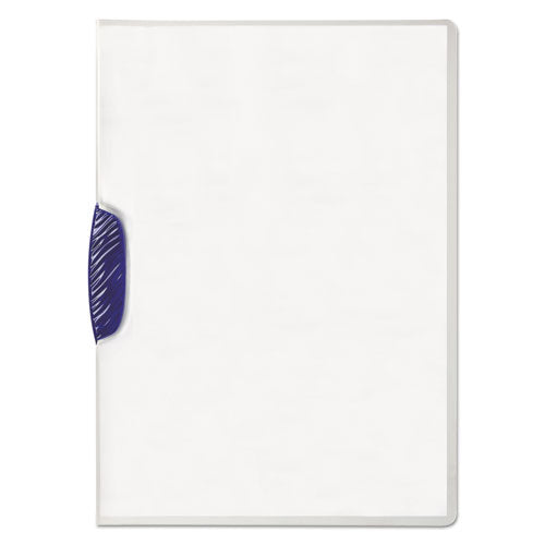 Durable® wholesale. Swingclip Clear Report Cover, Letter Size, Dark Blue Clip, 25-box. HSD Wholesale: Janitorial Supplies, Breakroom Supplies, Office Supplies.