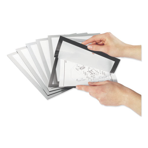 Durable® wholesale. Duraframe Magnetic Plus Sign Holder, 8.5 X 11, Silver Frame, 2-pack. HSD Wholesale: Janitorial Supplies, Breakroom Supplies, Office Supplies.