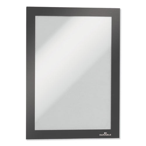 Durable® wholesale. Duraframe Magnetic Sign Holder, 5.5 X 8.5, Black Frame, 2-pack. HSD Wholesale: Janitorial Supplies, Breakroom Supplies, Office Supplies.