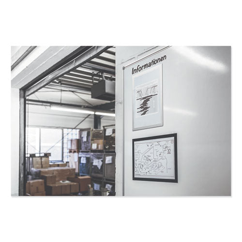 Durable® wholesale. Duraframe Magnetic Sign Holder, 5.5 X 8.5, Black Frame, 2-pack. HSD Wholesale: Janitorial Supplies, Breakroom Supplies, Office Supplies.