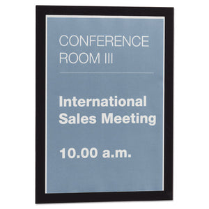 Durable® wholesale. Duraframe Sign Holder, 8 1-2 X 11, Black Frame, 2 Per Pack. HSD Wholesale: Janitorial Supplies, Breakroom Supplies, Office Supplies.