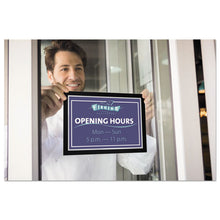 Load image into Gallery viewer, Durable® wholesale. Duraframe Sign Holder, 8 1-2 X 11, Black Frame, 2 Per Pack. HSD Wholesale: Janitorial Supplies, Breakroom Supplies, Office Supplies.