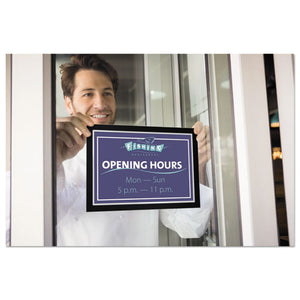 Durable® wholesale. Duraframe Sign Holder, 8 1-2 X 11, Black Frame, 2 Per Pack. HSD Wholesale: Janitorial Supplies, Breakroom Supplies, Office Supplies.