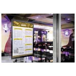 Durable® wholesale. Duraframe Sign Holder, 8 1-2 X 11, Black Frame, 2 Per Pack. HSD Wholesale: Janitorial Supplies, Breakroom Supplies, Office Supplies.