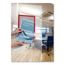 Load image into Gallery viewer, Durable® wholesale. Duraframe Sign Holder, 8 1-2&quot; X 11&quot;, Red Frame, 2-pack. HSD Wholesale: Janitorial Supplies, Breakroom Supplies, Office Supplies.