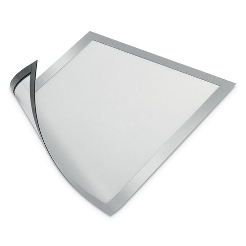 Durable® wholesale. Duraframe Magnetic Sign Holder, 8.5 X 11, Silver Frame, 2-pack. HSD Wholesale: Janitorial Supplies, Breakroom Supplies, Office Supplies.