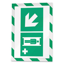 Load image into Gallery viewer, Durable® wholesale. Duraframe Security Magnetic Sign Holder, 8 1-2&quot; X 11&quot;, Green-white Frame, 2-pack. HSD Wholesale: Janitorial Supplies, Breakroom Supplies, Office Supplies.