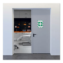 Load image into Gallery viewer, Durable® wholesale. Duraframe Security Magnetic Sign Holder, 8 1-2&quot; X 11&quot;, Green-white Frame, 2-pack. HSD Wholesale: Janitorial Supplies, Breakroom Supplies, Office Supplies.