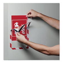 Load image into Gallery viewer, Durable® wholesale. Duraframe Security Magnetic Sign Holder, 8 1-2&quot; X 11&quot;, Red-white Frame, 2-pack. HSD Wholesale: Janitorial Supplies, Breakroom Supplies, Office Supplies.