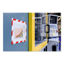 Load image into Gallery viewer, Durable® wholesale. Duraframe Security Magnetic Sign Holder, 8 1-2&quot; X 11&quot;, Red-white Frame, 2-pack. HSD Wholesale: Janitorial Supplies, Breakroom Supplies, Office Supplies.