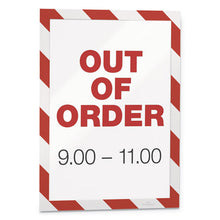 Load image into Gallery viewer, Durable® wholesale. Duraframe Security Magnetic Sign Holder, 8 1-2&quot; X 11&quot;, Red-white Frame, 2-pack. HSD Wholesale: Janitorial Supplies, Breakroom Supplies, Office Supplies.