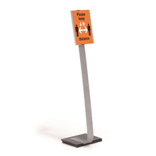 Load image into Gallery viewer, Durable® wholesale. Info Sign Duo Floor Stand, Letter-size Inserts, 15 X 46 1-2, Clear. HSD Wholesale: Janitorial Supplies, Breakroom Supplies, Office Supplies.