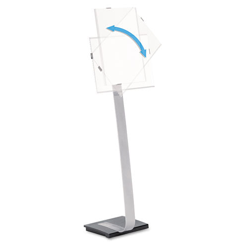 Durable® wholesale. Info Sign Duo Floor Stand, Letter-size Inserts, 15 X 46 1-2, Clear. HSD Wholesale: Janitorial Supplies, Breakroom Supplies, Office Supplies.