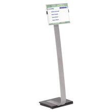 Load image into Gallery viewer, Durable® wholesale. Info Sign Duo Floor Stand, Letter-size Inserts, 15 X 46 1-2, Clear. HSD Wholesale: Janitorial Supplies, Breakroom Supplies, Office Supplies.