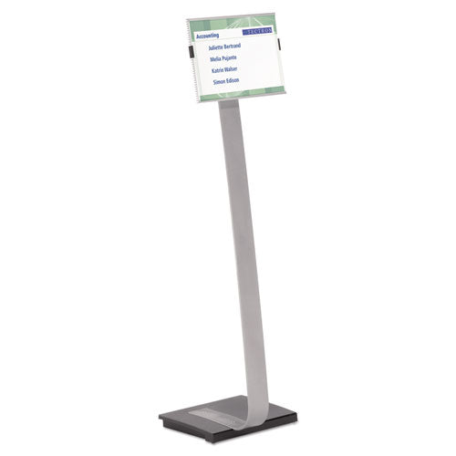 Durable® wholesale. Info Sign Duo Floor Stand, Letter-size Inserts, 15 X 46 1-2, Clear. HSD Wholesale: Janitorial Supplies, Breakroom Supplies, Office Supplies.
