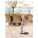 Durable® wholesale. Info Sign Duo Floor Stand, Tabloid-size Inserts, 15 X 50, Clear. HSD Wholesale: Janitorial Supplies, Breakroom Supplies, Office Supplies.