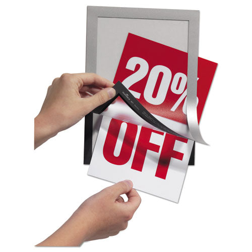 Durable® wholesale. Duraframe Sign Holder, 5 1-2" X 8 1-2", Silver, 2-pk. HSD Wholesale: Janitorial Supplies, Breakroom Supplies, Office Supplies.