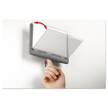 Load image into Gallery viewer, Durable® wholesale. Click Sign Holder For Interior Walls, 6 3-4 X 5-8 X 5 1-8, Gray. HSD Wholesale: Janitorial Supplies, Breakroom Supplies, Office Supplies.