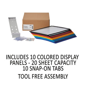Durable® wholesale. Vario Wall Reference System, 10 Panels, Assorted Borders And Panels. HSD Wholesale: Janitorial Supplies, Breakroom Supplies, Office Supplies.