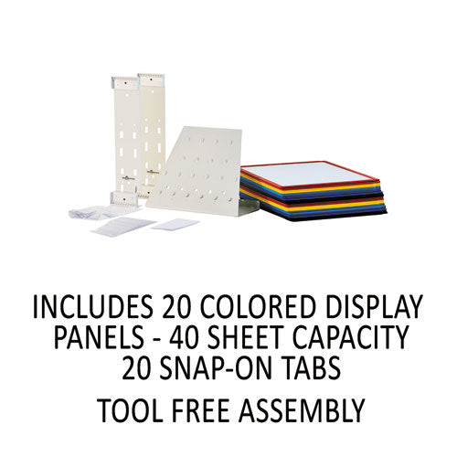 Durable® wholesale. Vario Reference Desktop System, 20 Panels, Assorted Borders And Panels. HSD Wholesale: Janitorial Supplies, Breakroom Supplies, Office Supplies.