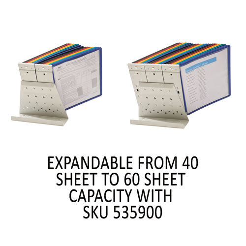 Durable® wholesale. Vario Reference Desktop System, 20 Panels, Assorted Borders And Panels. HSD Wholesale: Janitorial Supplies, Breakroom Supplies, Office Supplies.