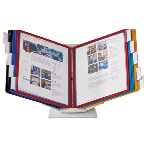 Durable® wholesale. Vario Pro Desktop Reference System, 10 Panels, Le Gal, Assorted Borders And Panels. HSD Wholesale: Janitorial Supplies, Breakroom Supplies, Office Supplies.