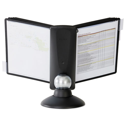 Durable® wholesale. Sherpa Motion Desk Reference System, 10 Panels, Black Borders. HSD Wholesale: Janitorial Supplies, Breakroom Supplies, Office Supplies.