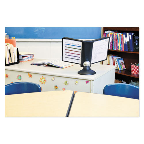 Durable® wholesale. Sherpa Motion Desk Reference System, 10 Panels, Black Borders. HSD Wholesale: Janitorial Supplies, Breakroom Supplies, Office Supplies.