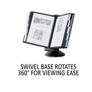 Durable® wholesale. Sherpa Motion Desk Reference System, 10 Panels, Black Borders. HSD Wholesale: Janitorial Supplies, Breakroom Supplies, Office Supplies.