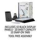Durable® wholesale. Sherpa Motion Desk Reference System, 10 Panels, Black Borders. HSD Wholesale: Janitorial Supplies, Breakroom Supplies, Office Supplies.