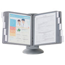 Durable® wholesale. Sherpa Motion Desk Reference System, 10 Panels, Gray Borders. HSD Wholesale: Janitorial Supplies, Breakroom Supplies, Office Supplies.