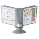 Durable® wholesale. Sherpa Motion Desk Reference System, 10 Panels, Gray Borders. HSD Wholesale: Janitorial Supplies, Breakroom Supplies, Office Supplies.