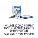 Durable® wholesale. Sherpa Desk Reference System, 10 Panels, 10 X 5 5-8 X 13 7-8, Assorted Borders. HSD Wholesale: Janitorial Supplies, Breakroom Supplies, Office Supplies.