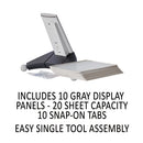Durable® wholesale. Sherpa Desk Reference System, 10 Panels, 10 X 5 7-8 X 13 1-2, Gray Borders. HSD Wholesale: Janitorial Supplies, Breakroom Supplies, Office Supplies.