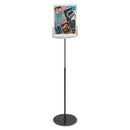 Durable® wholesale. Sherpa Infobase Sign Stand, Acrylic-metal, 40"-60" High, Gray. HSD Wholesale: Janitorial Supplies, Breakroom Supplies, Office Supplies.