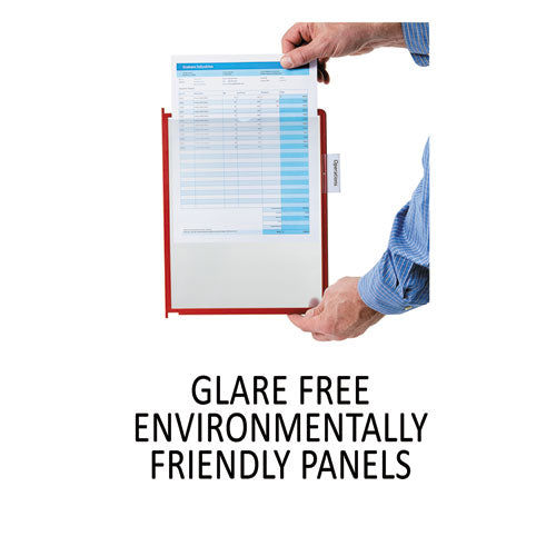 Durable® wholesale. Instaview Expandable Desktop Reference System, 10 Panels, Assorted Borders. HSD Wholesale: Janitorial Supplies, Breakroom Supplies, Office Supplies.