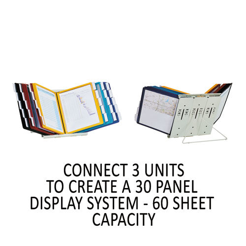 Durable® wholesale. Instaview Expandable Desktop Reference System, 10 Panels, Assorted Borders. HSD Wholesale: Janitorial Supplies, Breakroom Supplies, Office Supplies.